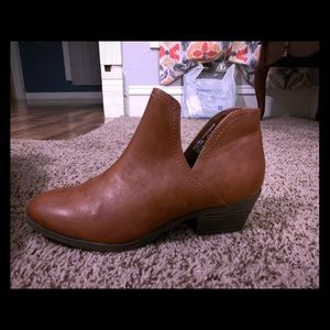 Faux leather ankle boots